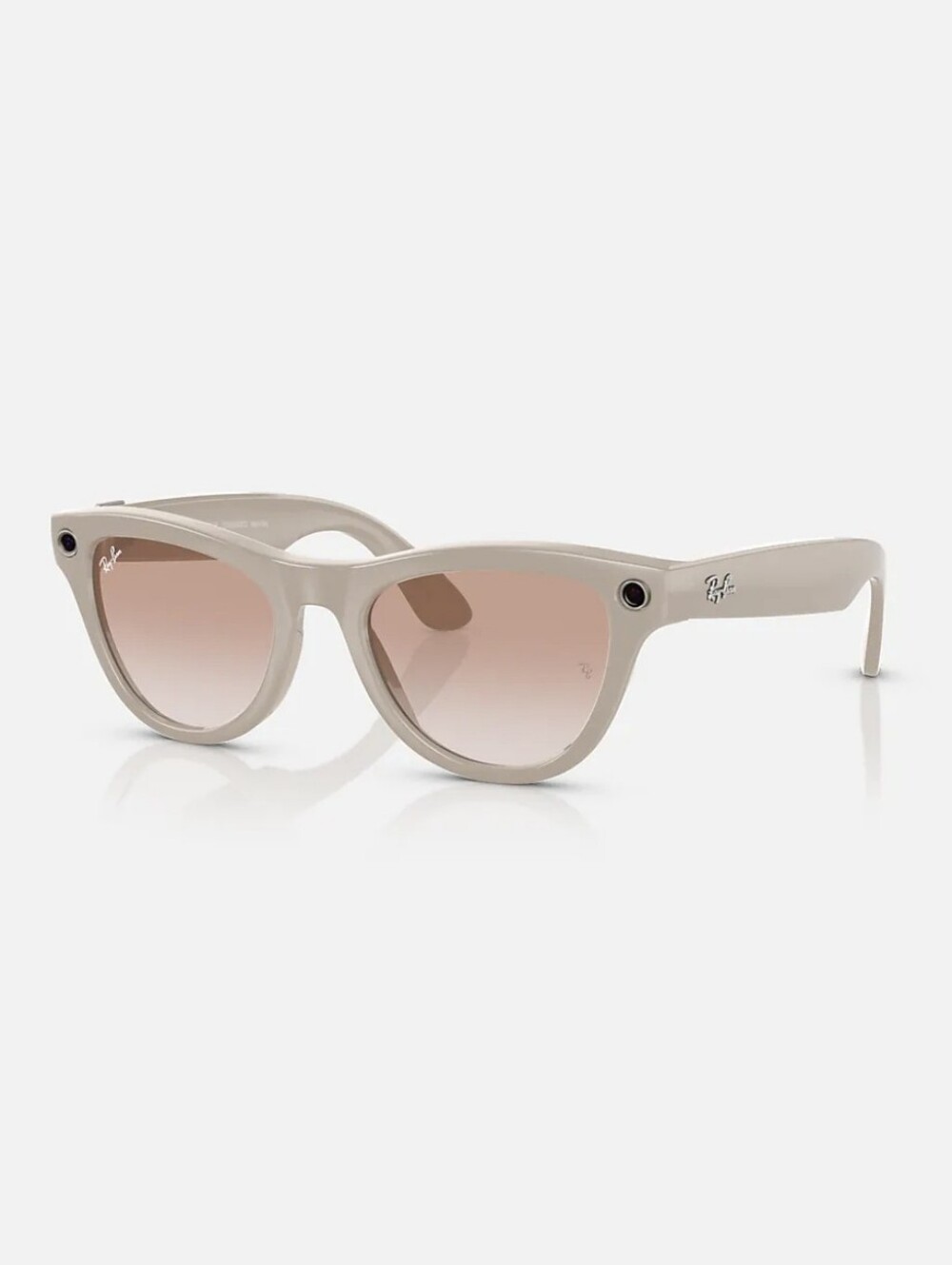 Ray-Ban Meta Skyler AI Smart Glasses – Shiny Chalky Grey/Cinnamon Pink Lens